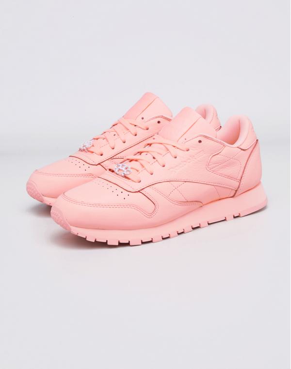 Sneakers - tenisky Reebok Classic Leather L Grit-Peach Twst/ Sleek Met