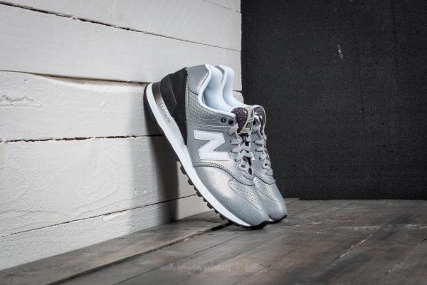 New Balance 574 Silver/ Black