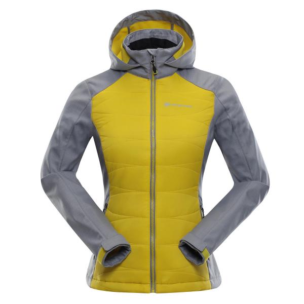 ALPINE PRO PERKA ŽLUTÁ / HNĚDÁ Dámská Bunda L