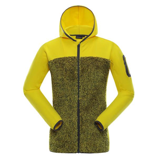 ALPINE PRO MOOSA 2 ŽLUTÁ / HNĚDÁ Dámská Mikina L