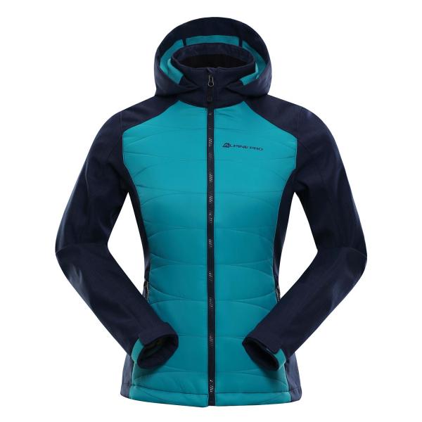 ALPINE PRO PERKA ZELENÁ / TYRKYSOVĚ ZELENÁ Dámská Bunda S