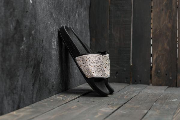 Slydes Amber Diamante Black