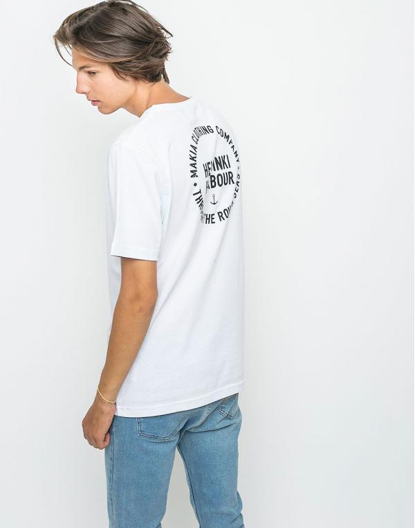 Logo tee Makia Back Stamp white
