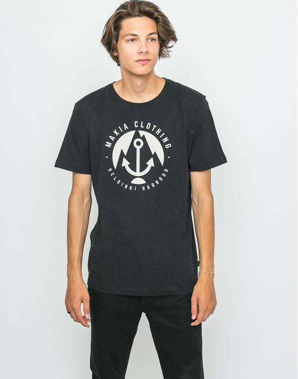Logo tee Makia Harbour black