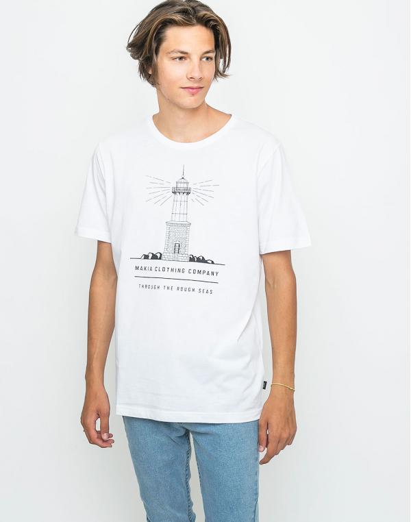 Logo tee Makia Lighthouse White