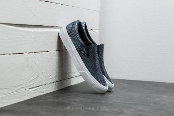 Vans Classic Slip-On (Metallic Snake) Silver/ True White