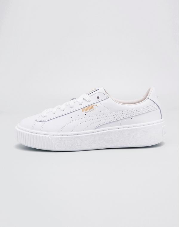 Sneakers - tenisky Puma Basket Platform Core Puma White/Gold