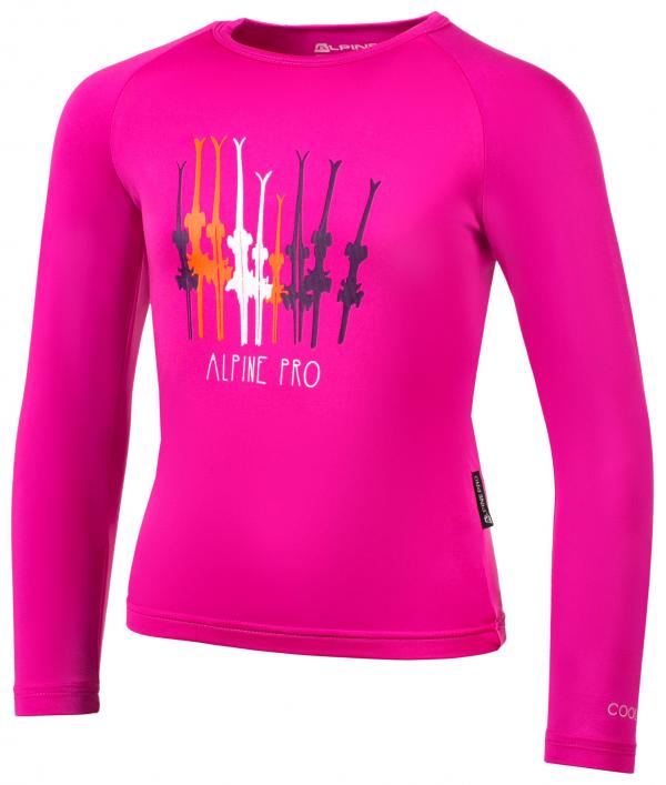 ALPINE PRO TEOFILO 3 RŮŽOVÁ / FIALOVÁ Dětské Triko 128-134