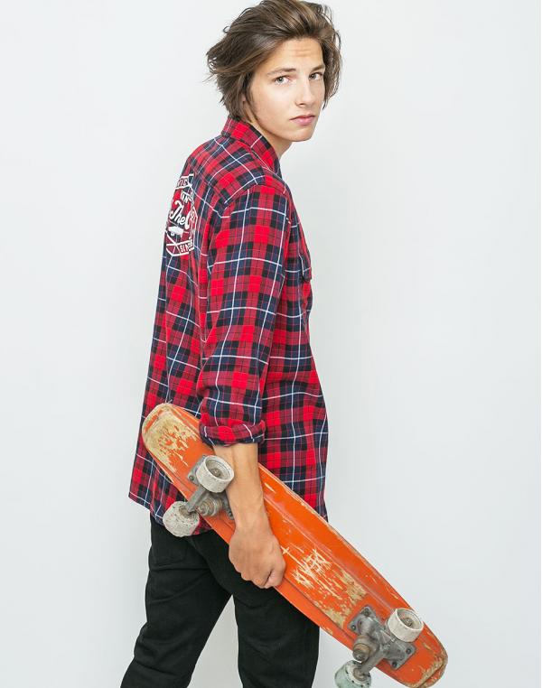 Košile Vans Nordwood Racing Red/Dress Blues