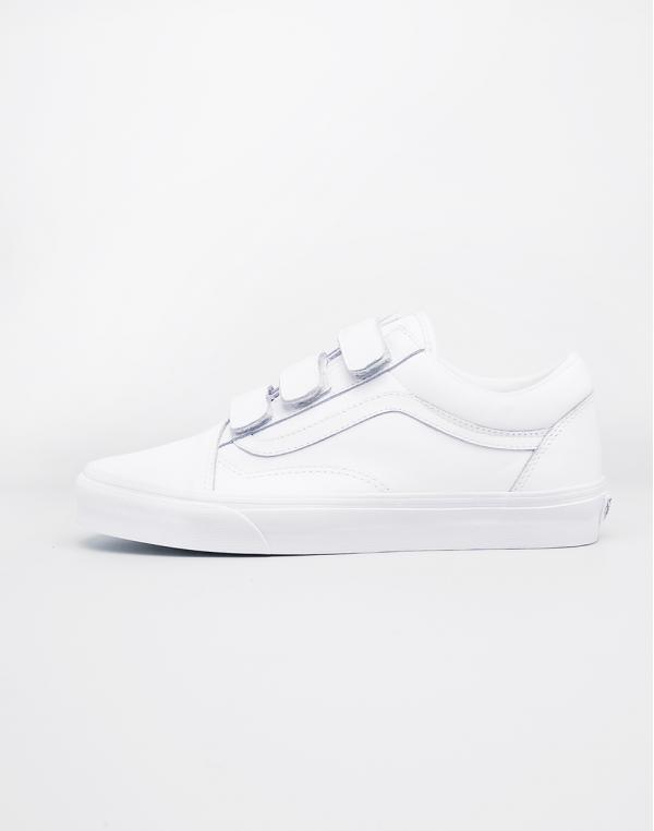 Sneakers - tenisky Vans Old Skool V Mono Leather True White