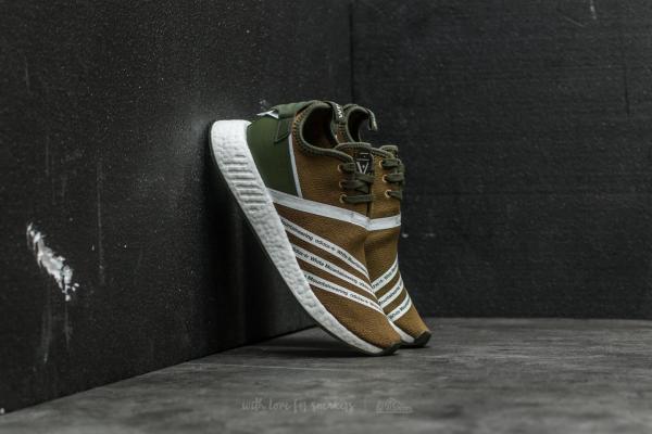 adidas x White Mountaineering NMD R2 Primeknit Trace Olive/ Ftw White