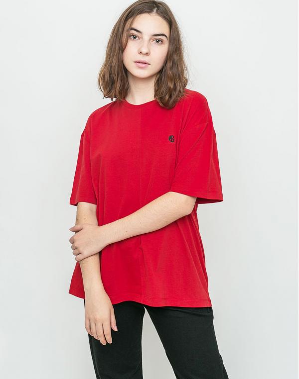 Jednobarevná Carhartt WIP Kalsh Blast Red/Black