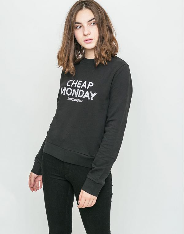 Mikina Cheap Monday Win Doodle Logo Black