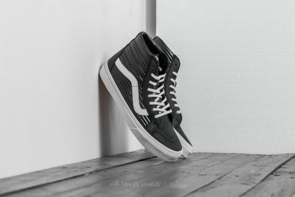 Vans SK8-Hi Reissue (Moto Leather) Black/ Blanc de Blanc