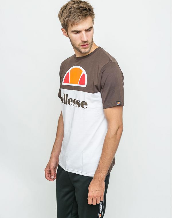 Logo tee Ellesse Arbataz Chocolate Brown/Optic White