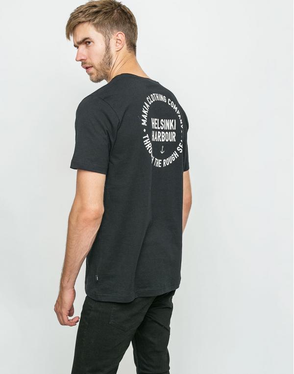 Logo tee Makia Back Stamp Black