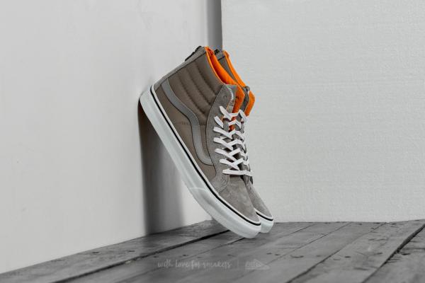 Vans Sk8-Hi Slim Zip (Boom Boom) Silver Sage/ True White