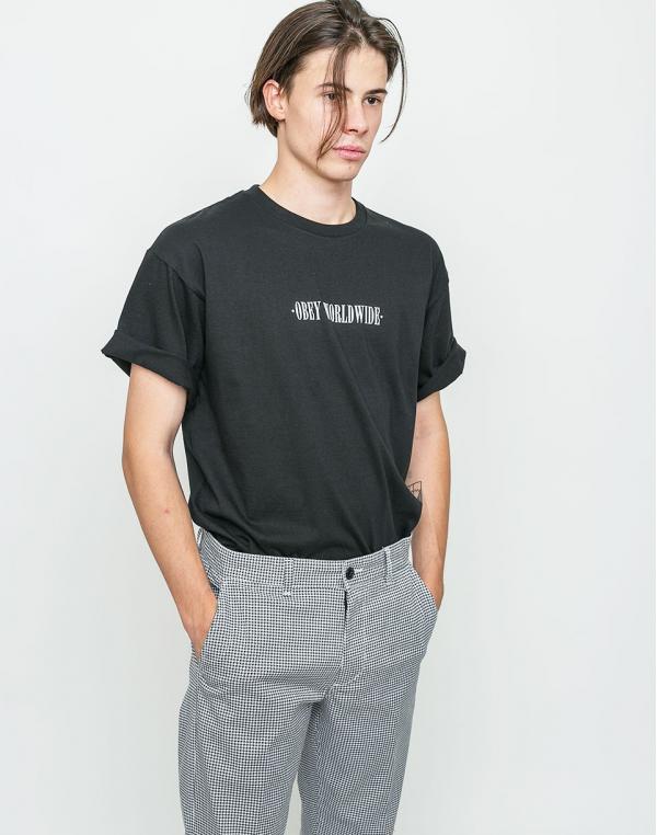 Logo tee Obey New Times Worldwide Black
