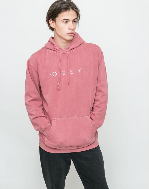 Mikina Obey Novel Obey Dusty Dark Rose