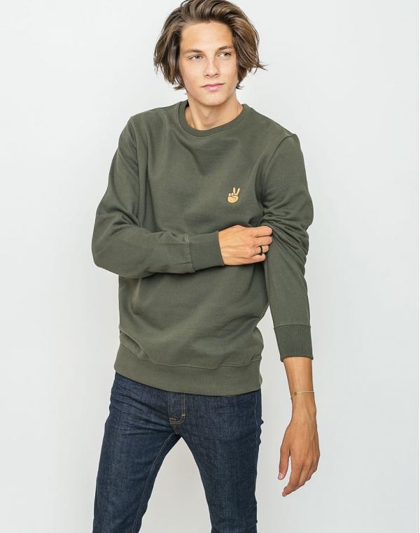Mikina RVLT Sweat Print Army