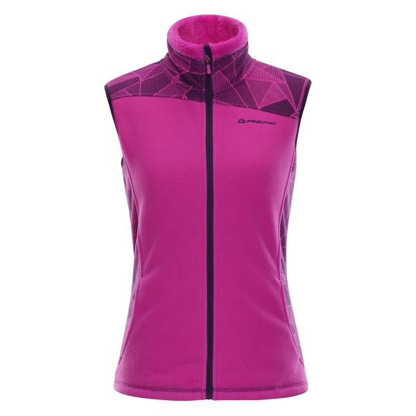 ALPINE PRO ELENA 4 RŮŽOVÁ / FIALOVÁ Dámská Vesta M