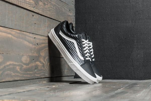 Vans Old Skool (Moto Leather) Black/ Blanc de Blanc
