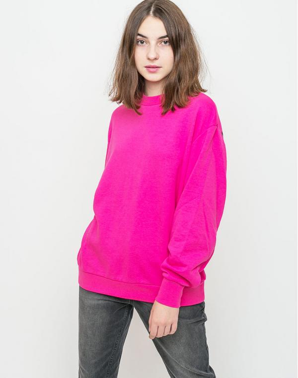 Mikina Cheap Monday Con Arched Logo Neon Pink