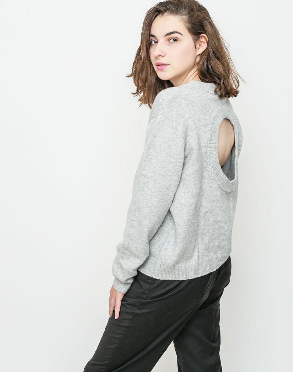 Svetr Cheap Monday Open Knit Grey Melange