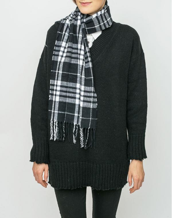 Cheap Monday City Scarf Check BLACK/WHITE