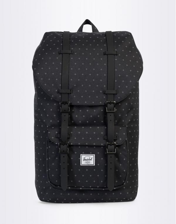 Batoh Herschel Supply Little America Black Gridlock / Black Rubber