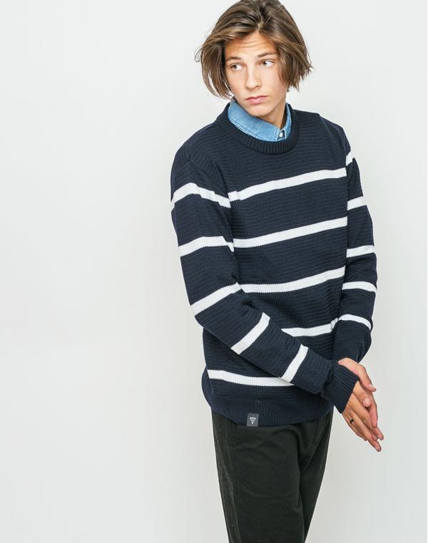 Makia Bayside Knit Navy - White M