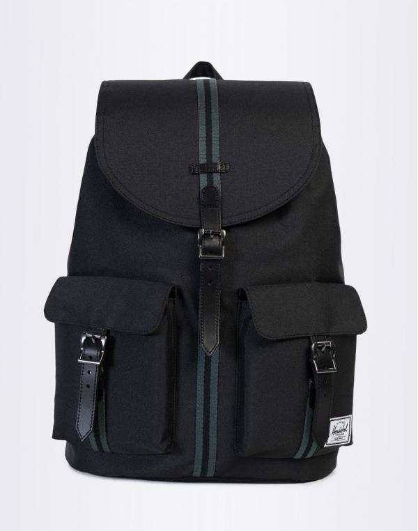 Batoh Herschel Supply Dawson Black / Dark Shadow / Black Veggie Tan Leather