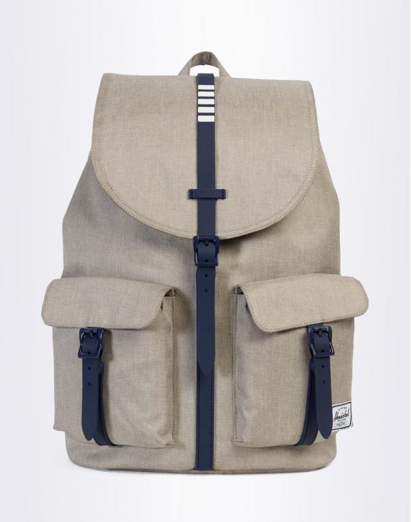 Batoh Herschel Supply Dawson Light Khaki Crosshatch / Peacoat Rubber / White Inset