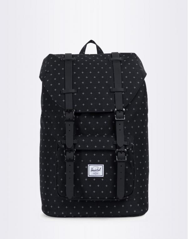 Batoh Herschel Supply Little America Mid-Volume Black Gridlock / Black Rubber