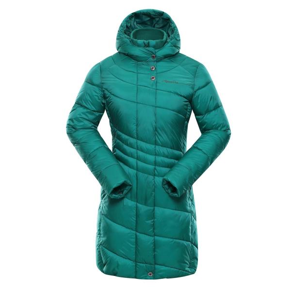 ALPINE PRO OMEGA 2 ZELENÁ / TYRKYSOVĚ ZELENÁ Dámský Kabát L