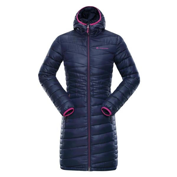 ALPINE PRO ADRIANNA 2 MODRÁ / TYRKYSOVĚ MODRÁ Dámský Kabát M