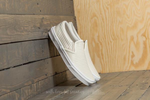 Vans Classic Slip-On (Moto Leather) Birch/ Blanc De Blanc