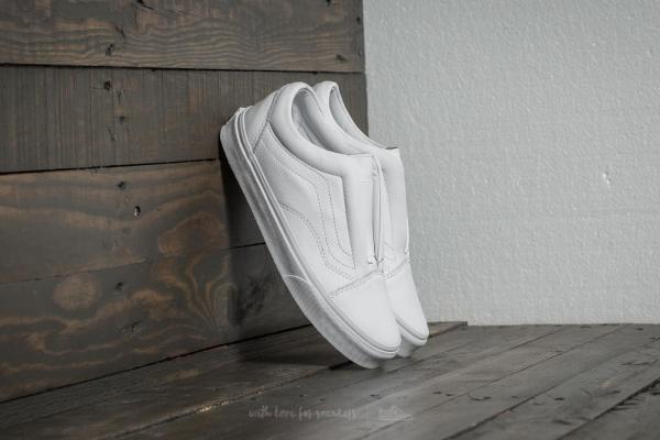 Vans Old Skool Laceless (Leather) True White