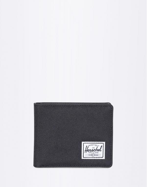Peněženka Herschel Supply Hank + Coin RFID Black/Black Synthetic Leather