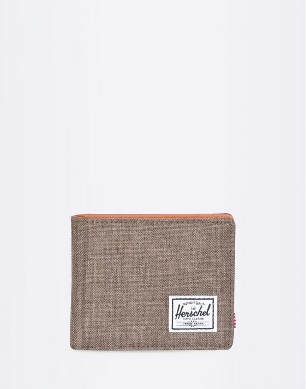 Peněženka Herschel Supply Hank + Coin RFID Canteen Crosshatch/Tan Synthetic Leather