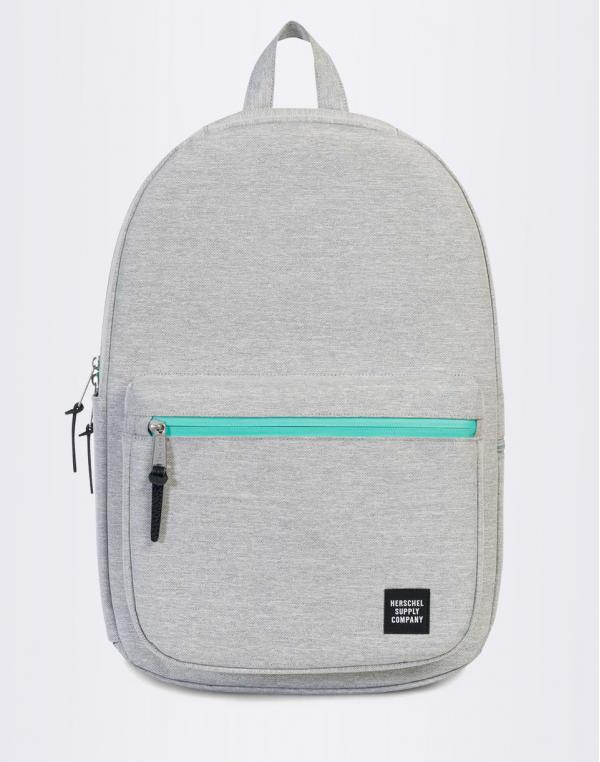 Herschel Supply Harrison Light Grey Crosshatch/Lucite Green Zip