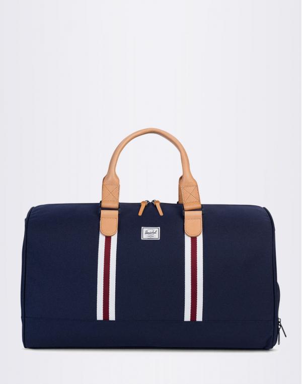 Taška Herschel Supply Novel Peacoat / White / Windsor Wine / Veggie Tan Leather