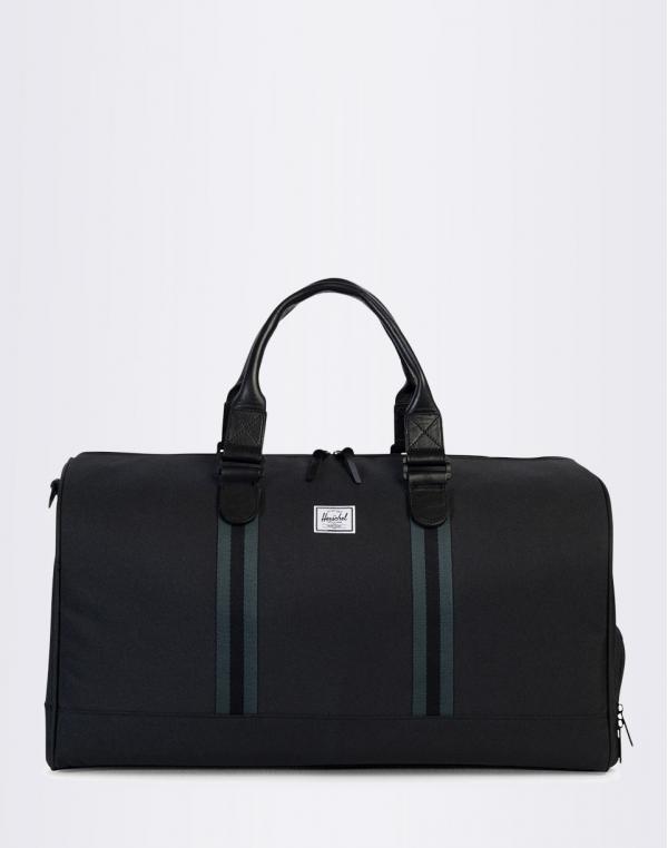 Taška Herschel Supply Novel Black / Dark Shadow / Black Veggie Tan Leather