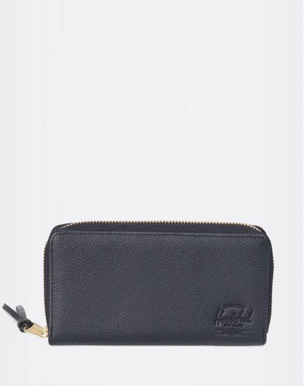Peněženka Herschel Supply Thomas+ Leather Black Pebbled Leather