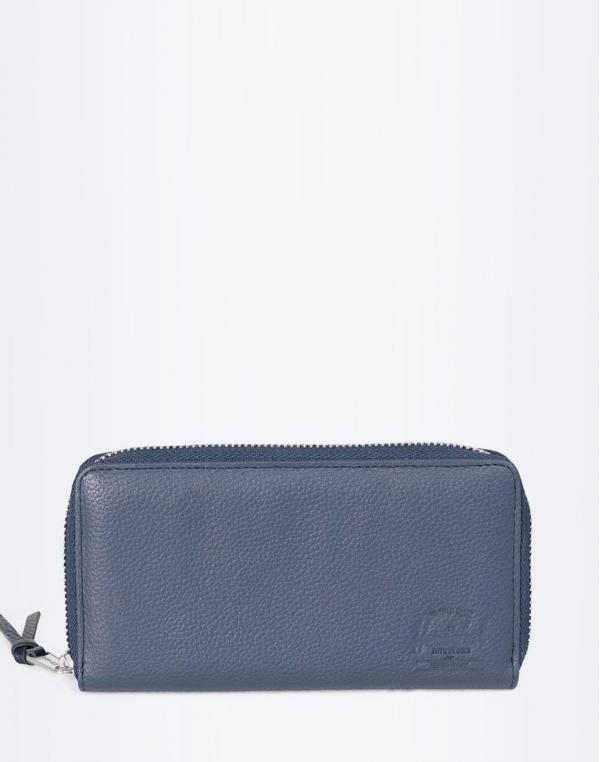 Peněženka Herschel Supply Thomas+ Leather Navy Pebbled Leather