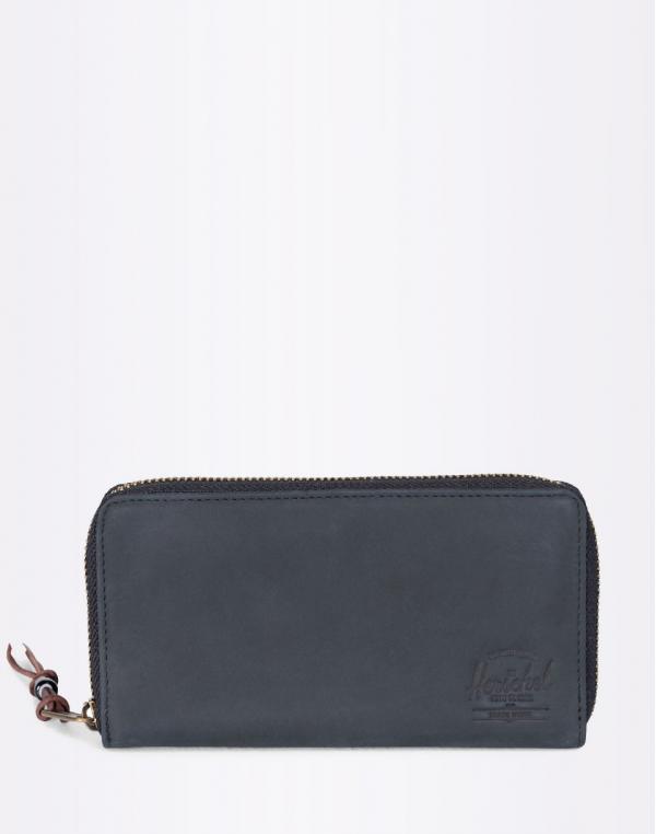 Peněženka Herschel Supply Thomas+ Nubuck Black Leather