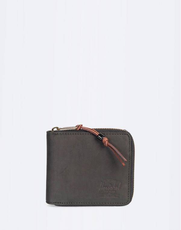 Peněženka Herschel Supply Walt Leather RFID Black Leather