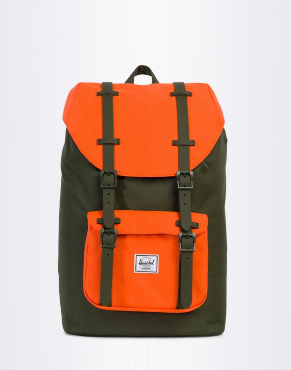 Batoh Herschel Supply Little America Mid-Volume Forest Night / Vermillion Orange / Forest Night Rubber