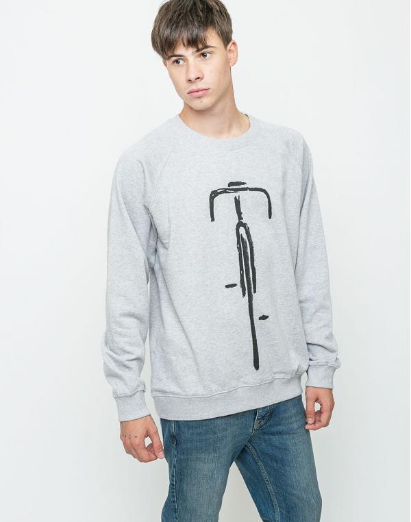 Mikina Dedicated Bike Front Grey Melange