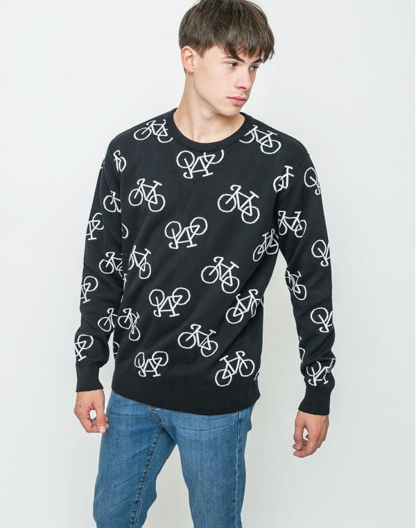 Svetr Dedicated Enamel Bike Pattern Black